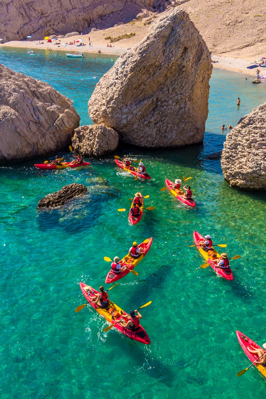 From Metajna/Novalja: Pag Bay Guided Sea Kayaking Tour - Gače Cave by kayak: the “how is this real?” moment