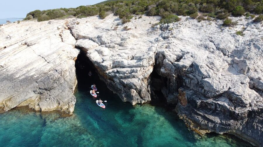 From Zadar: Full Day Dugi Otok Guided Paddle Board Tour - SUP basics that help you handle the water calmly