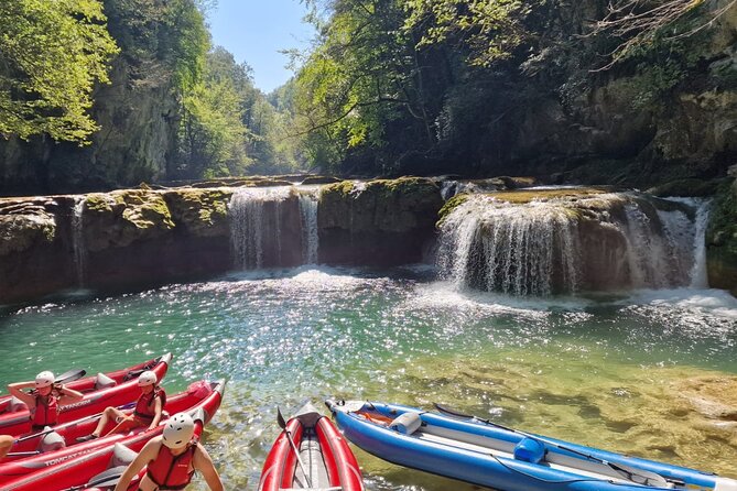 Kayaking in Mreznica Waterfalls near Slunj and Plitvice Lakes - Discover Mrežnica setup: terrace briefing, kitted-up comfort