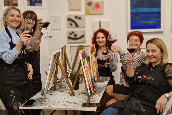 Painting party at Art Bottega - Paint & Wine Studio in Zadar - Wine, supplies, and the value check for $45.78