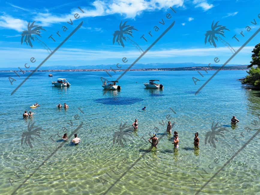 Zadar: Speedboat Escapade 3 stops & Snorkeling & Local Wine - Kostanj Bay (pješćana plaža u uvali): your 40 minutes of clear-water snorkeling