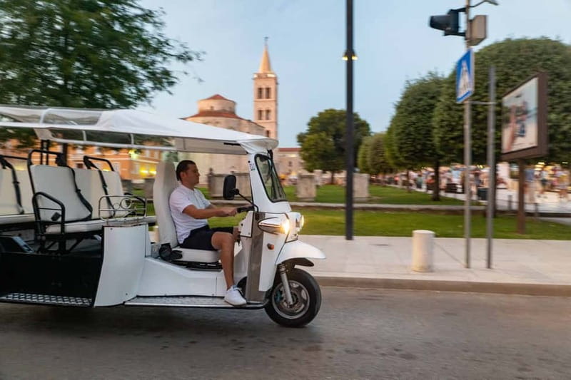 Zadar: Sunset Eco Tuk Tuk Tour - Roman Forum: ancient columns and original pavement