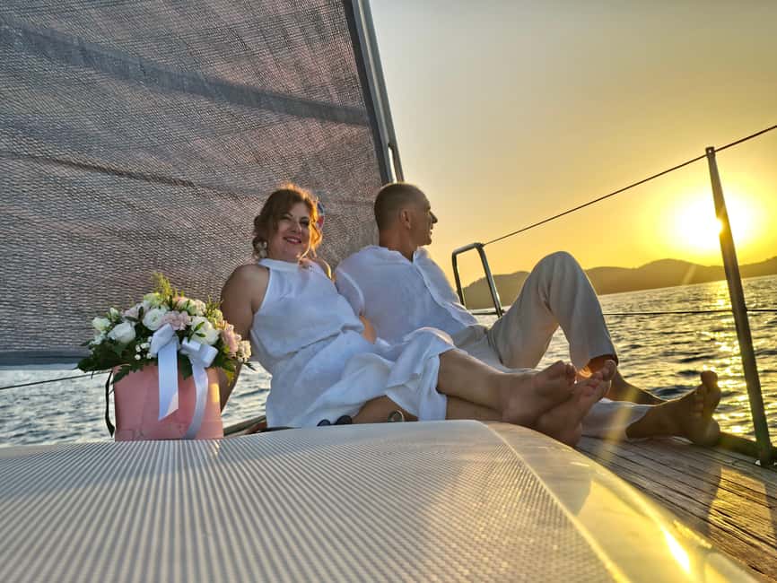 Zadar Sunset under sails experience - Champagne on board: included bottle, topped up during the cruise